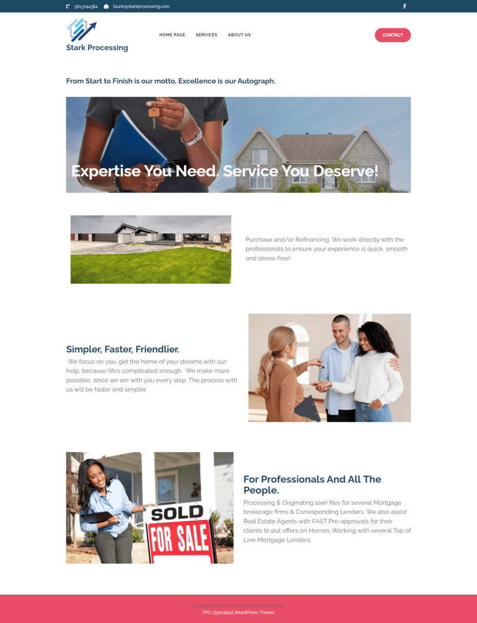 Stark Processing website